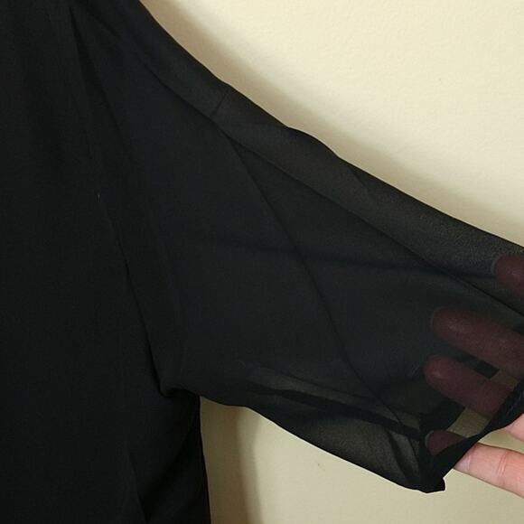 Misslook Black Dress with Abstract Florals 3XL - Picture 4 of 7